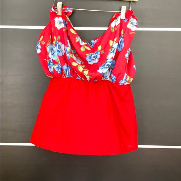 Hollister Red Floral Tropical Skirt - Picture 4 of 9